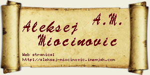Aleksej Miočinović vizit kartica